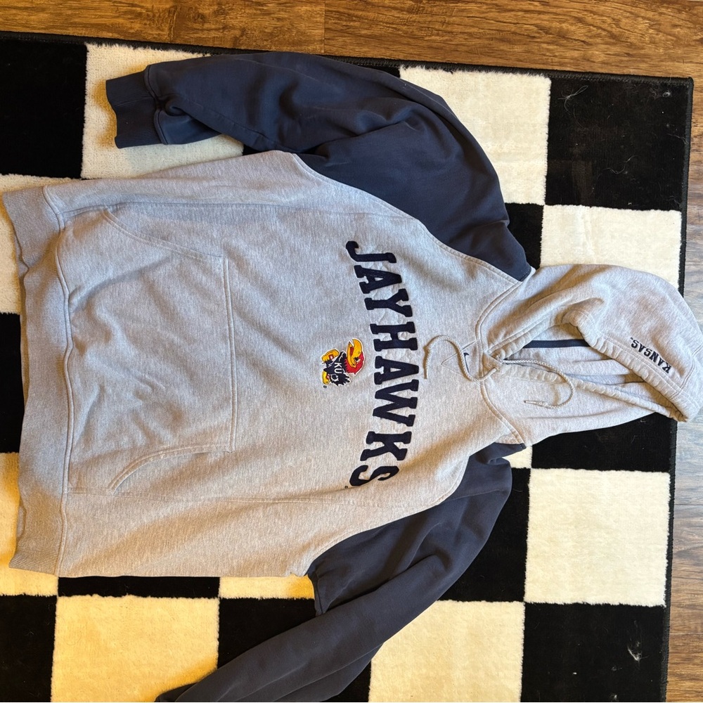 Nike Gray and Black Sweater with Raglan Sleeves